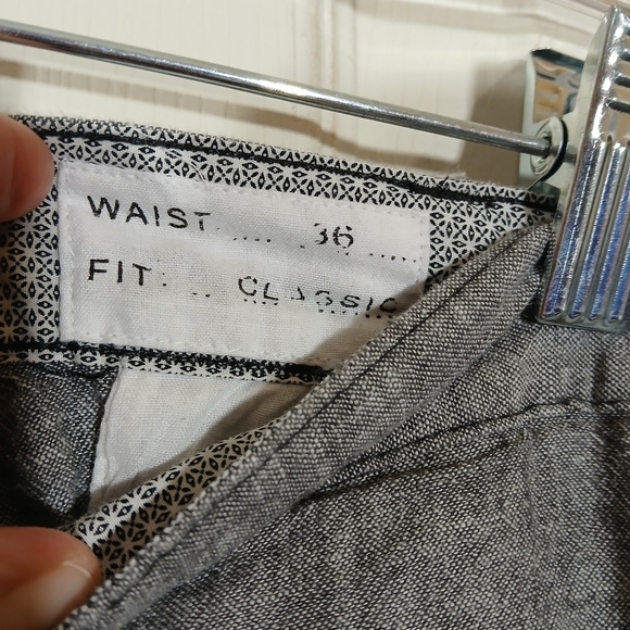 Bruno Gray Washable Linen Flat Front Shorts - Picture 5 of 13